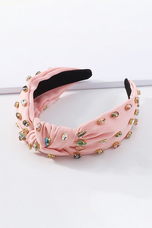 Topknot Headband Large Rhinestone - Amyliz Collections