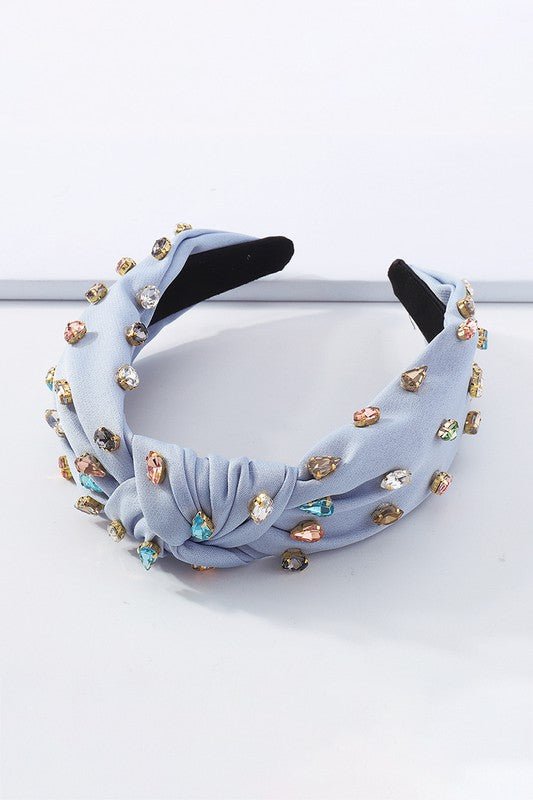 Topknot Headband Large Rhinestone - Amyliz Collections