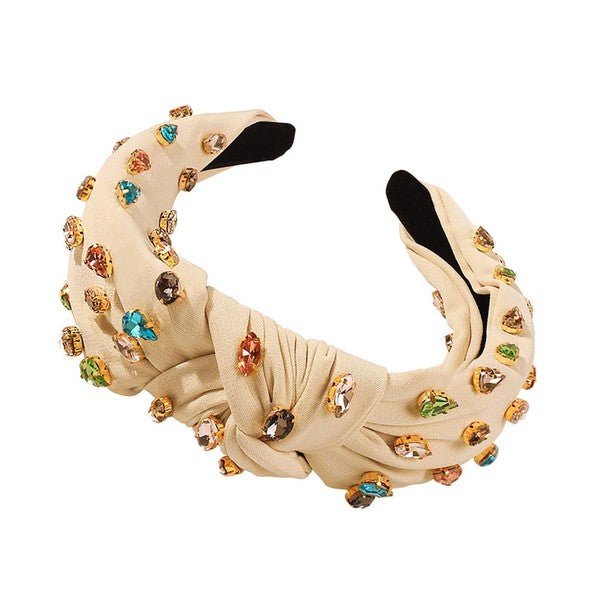 Topknot Headband Large Rhinestone - Amyliz Collections
