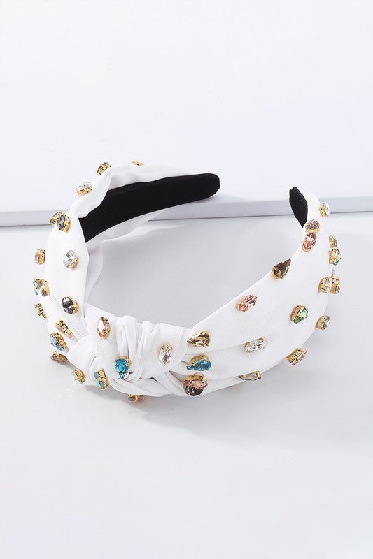 Topknot Headband Large Rhinestone - Amyliz Collections