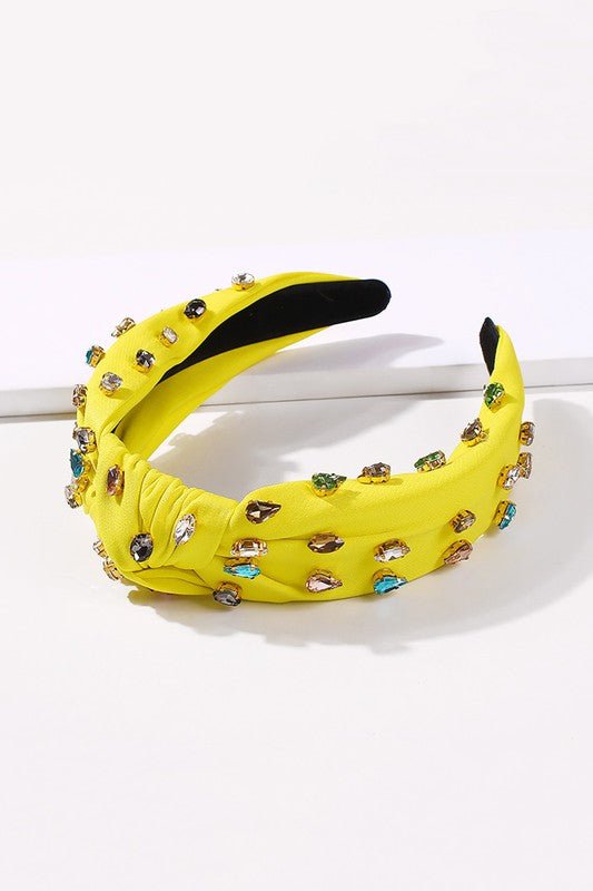 Topknot Headband Large Rhinestone - Amyliz Collections