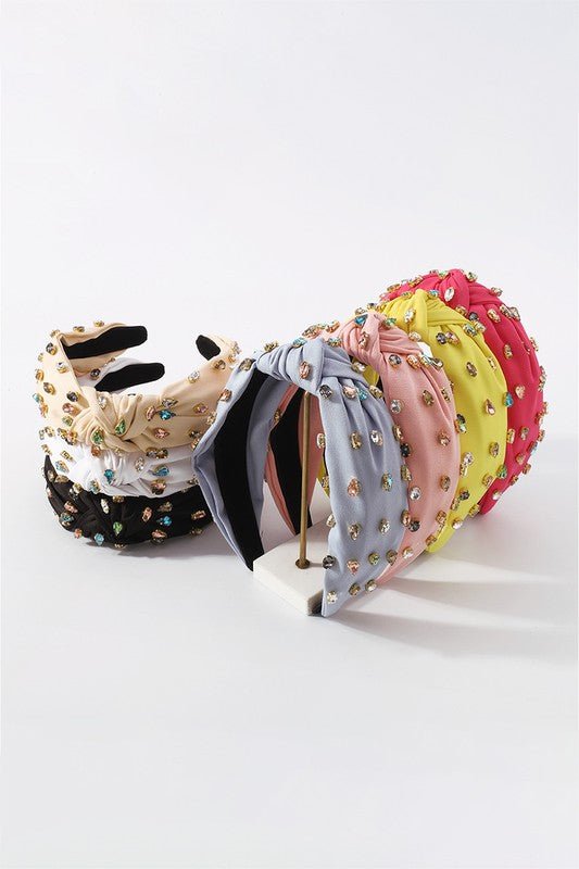 Topknot Headband Large Rhinestone - Amyliz Collections