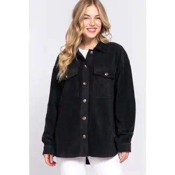 Front Pocket Fleece Jacket - Amyliz Collections