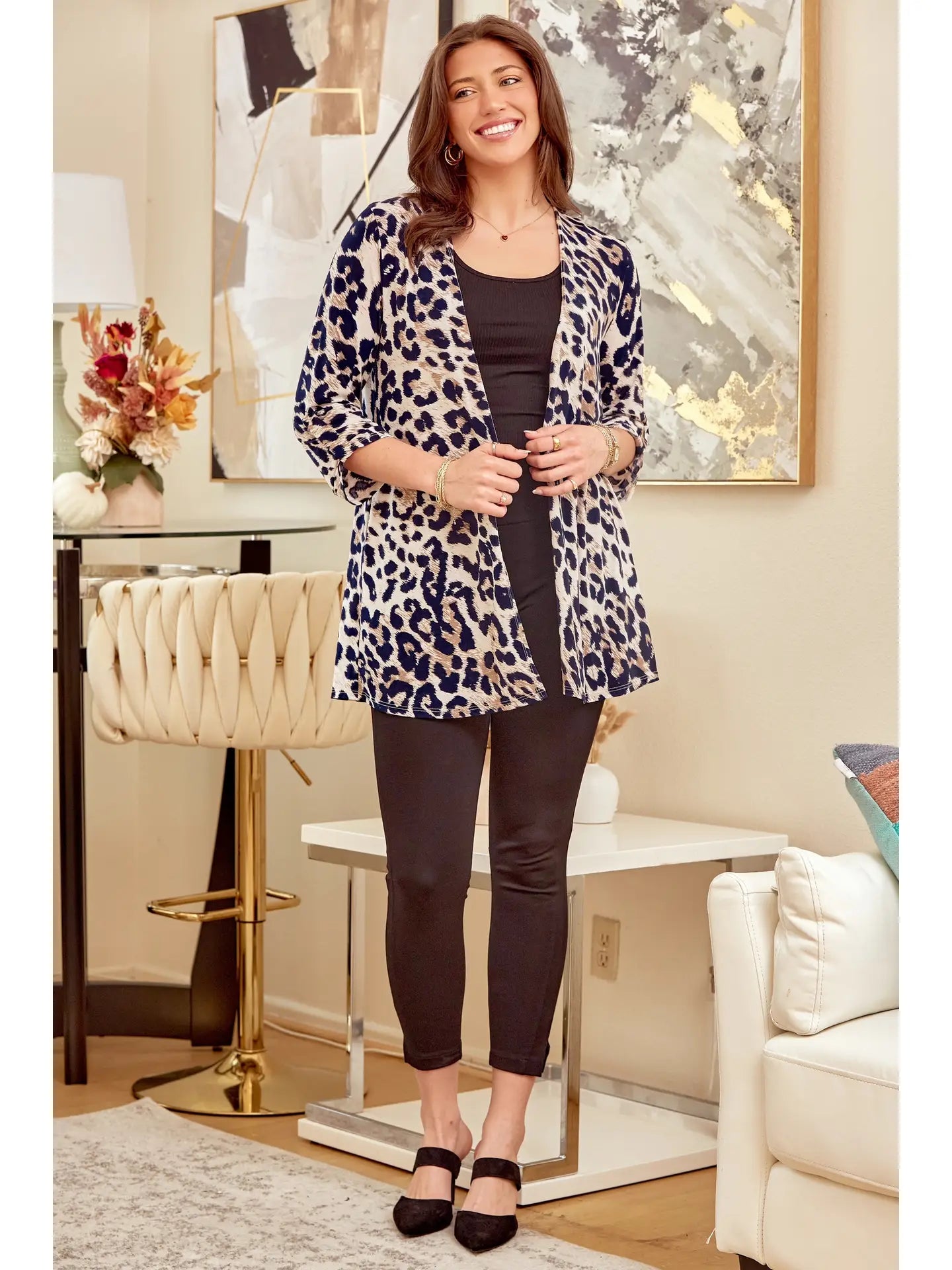 Animal Print Cardigan
