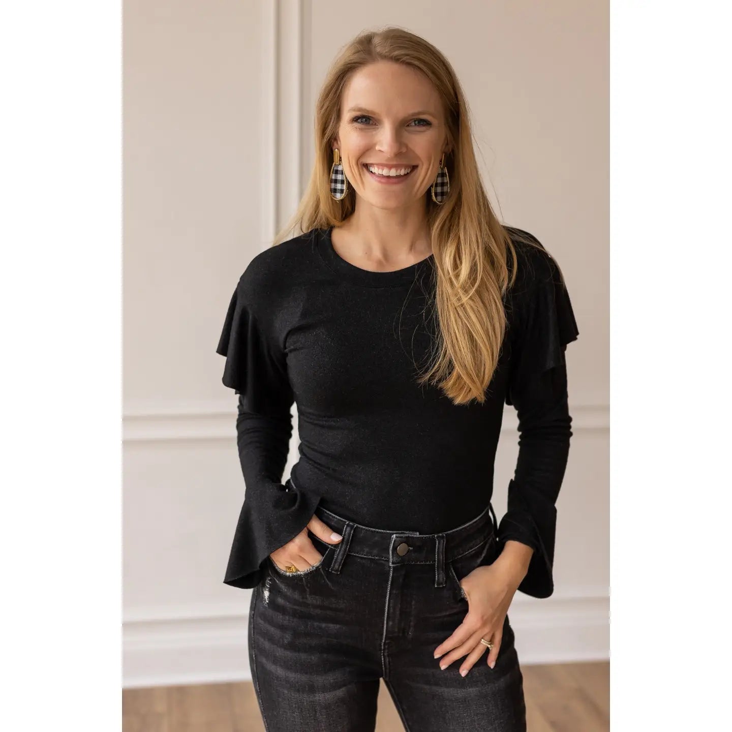 Black Shimmer Bodysuit - Amyliz Collections