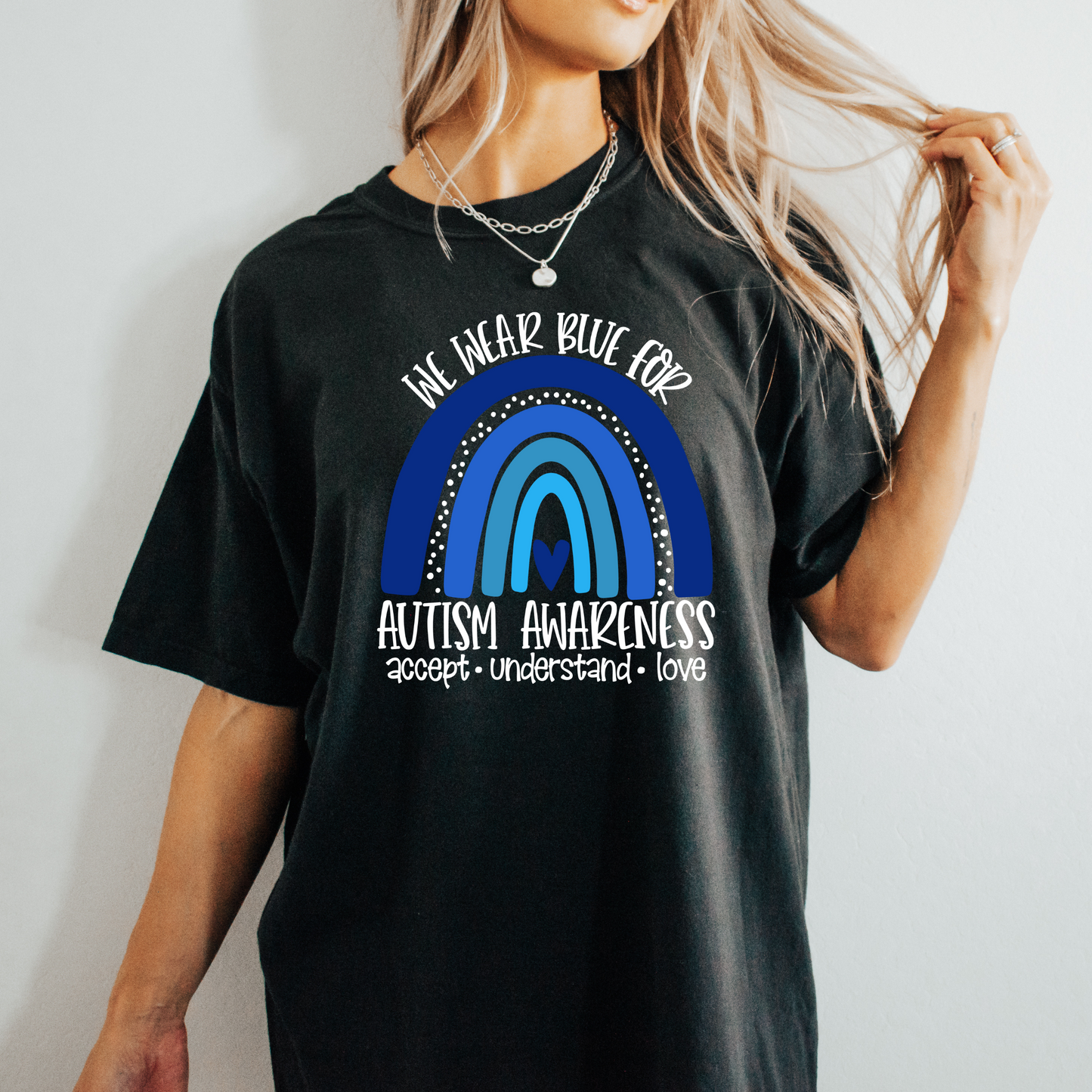 Blue Rainbow Autism Tee