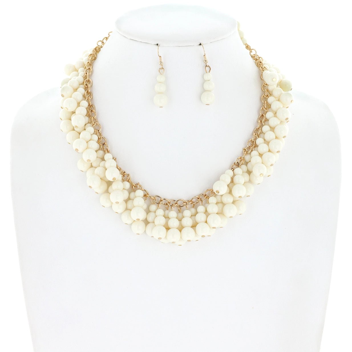 Bohemian Beaded Fringe Chain Necklace Set - Amyliz Collections