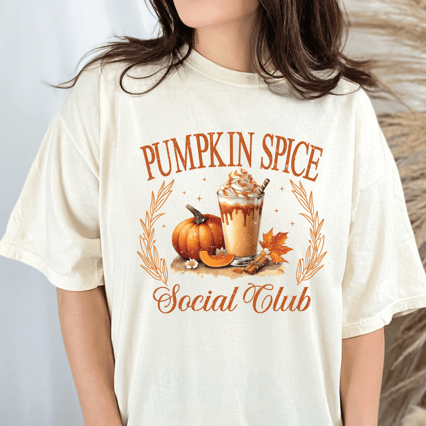 Pumpkin Spice CC Ivory Tee - Amyliz Collections