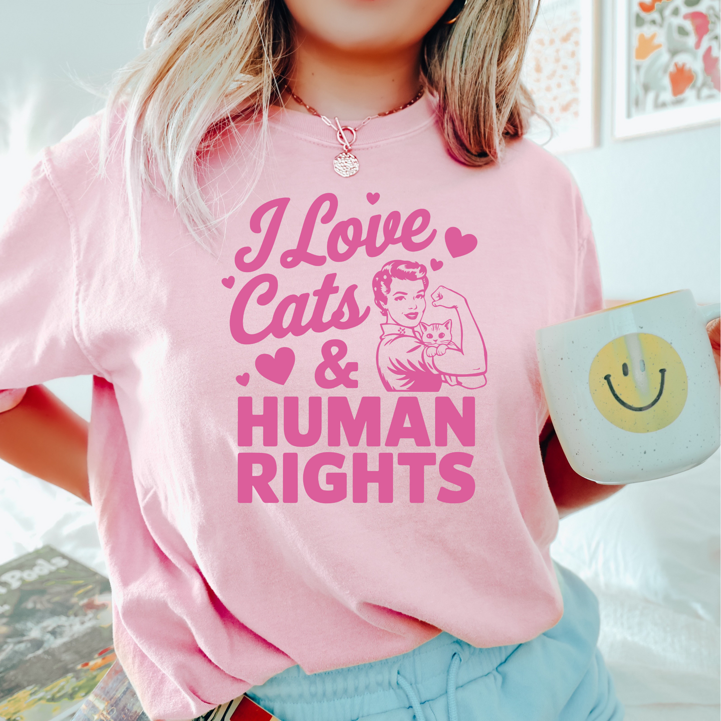 I Love Cats and Human Rights Tee