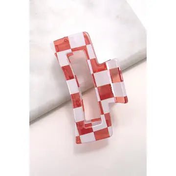 Checker Hair Clip - Amyliz Collections