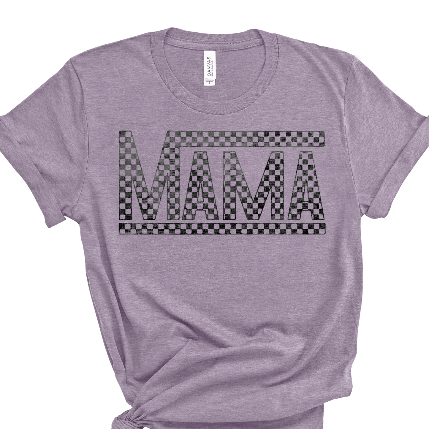 Checkered Mama Purple Tee - Amyliz Collections