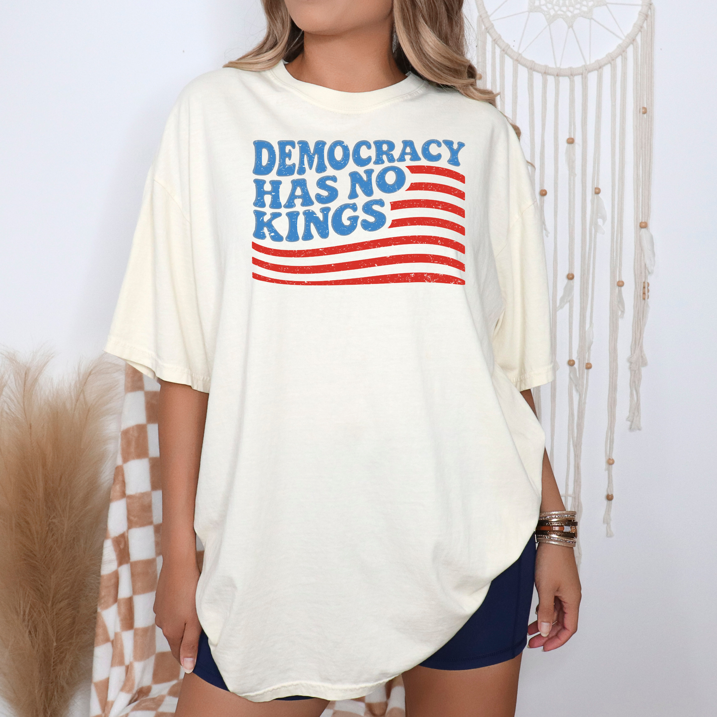 Democracy Has No Kings Tee