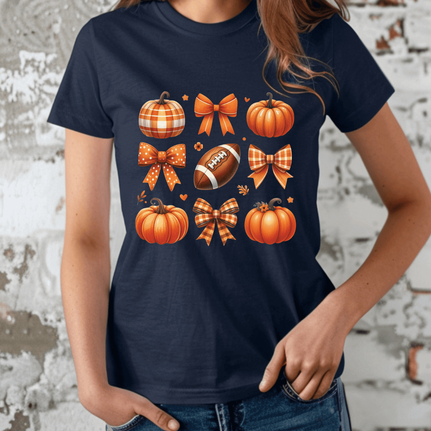 Fall Coquette CC Navy Tee - Amyliz Collections