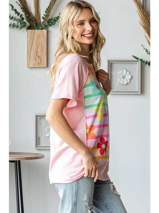 Flower Print Top - Amyliz Collections