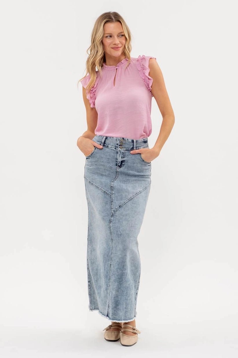 Flutter Ruffle Sleeve Blouse - Amyliz Collections