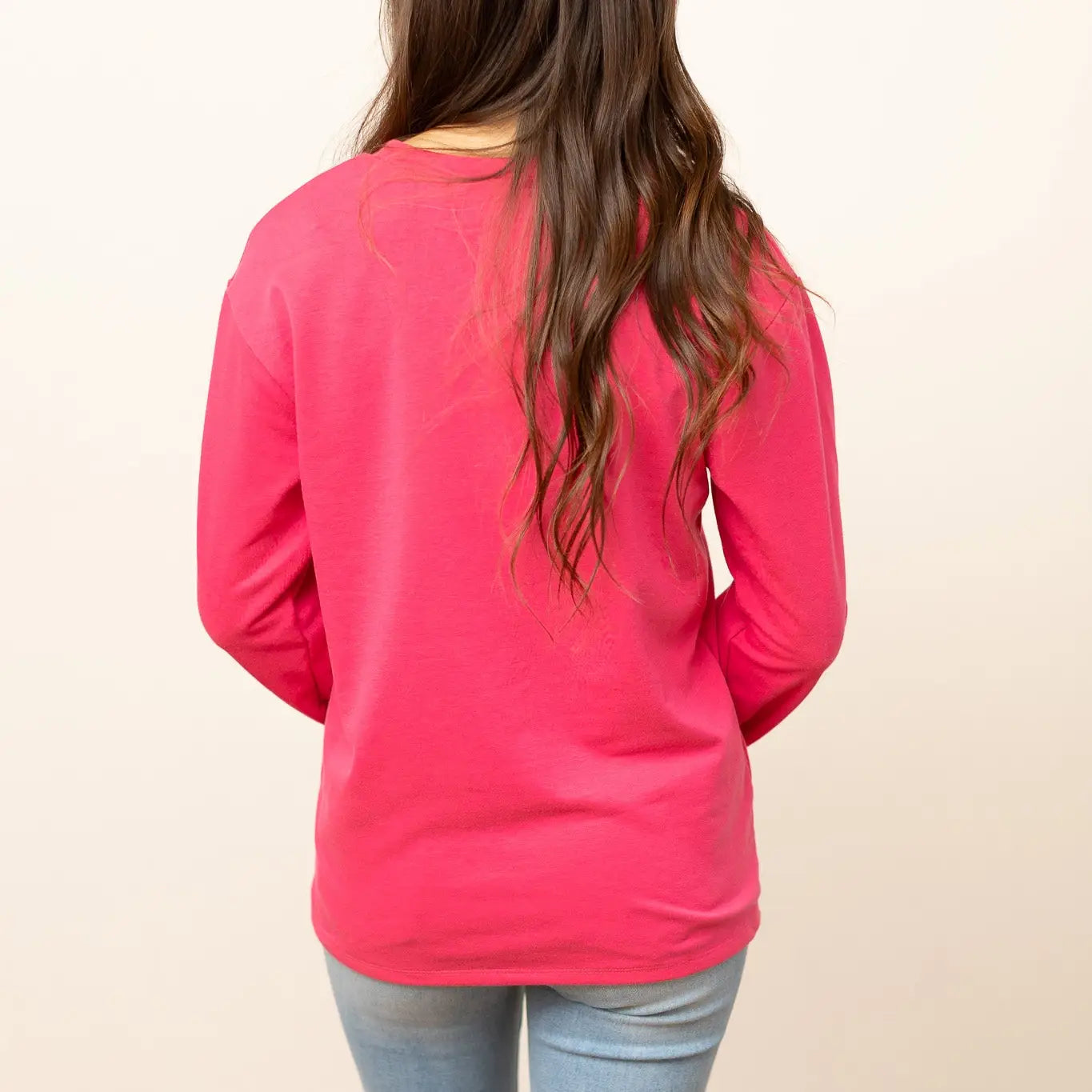 Hot Pink Sequins Christmas Tree Sweatshirt