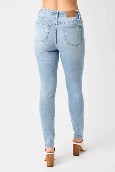 Tummy Control Destroy Skinny Jeans - Amyliz Collections