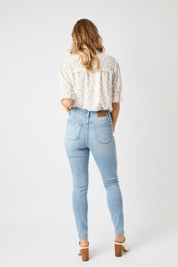 Tummy Control Destroy Skinny Jeans - Amyliz Collections