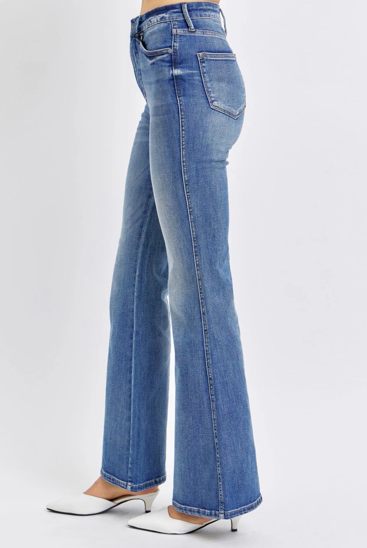 High Waist Tummy Control Flare Denim