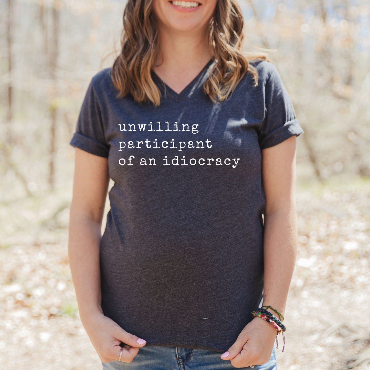 Unwilling Participant of Idiocracy V-Neck