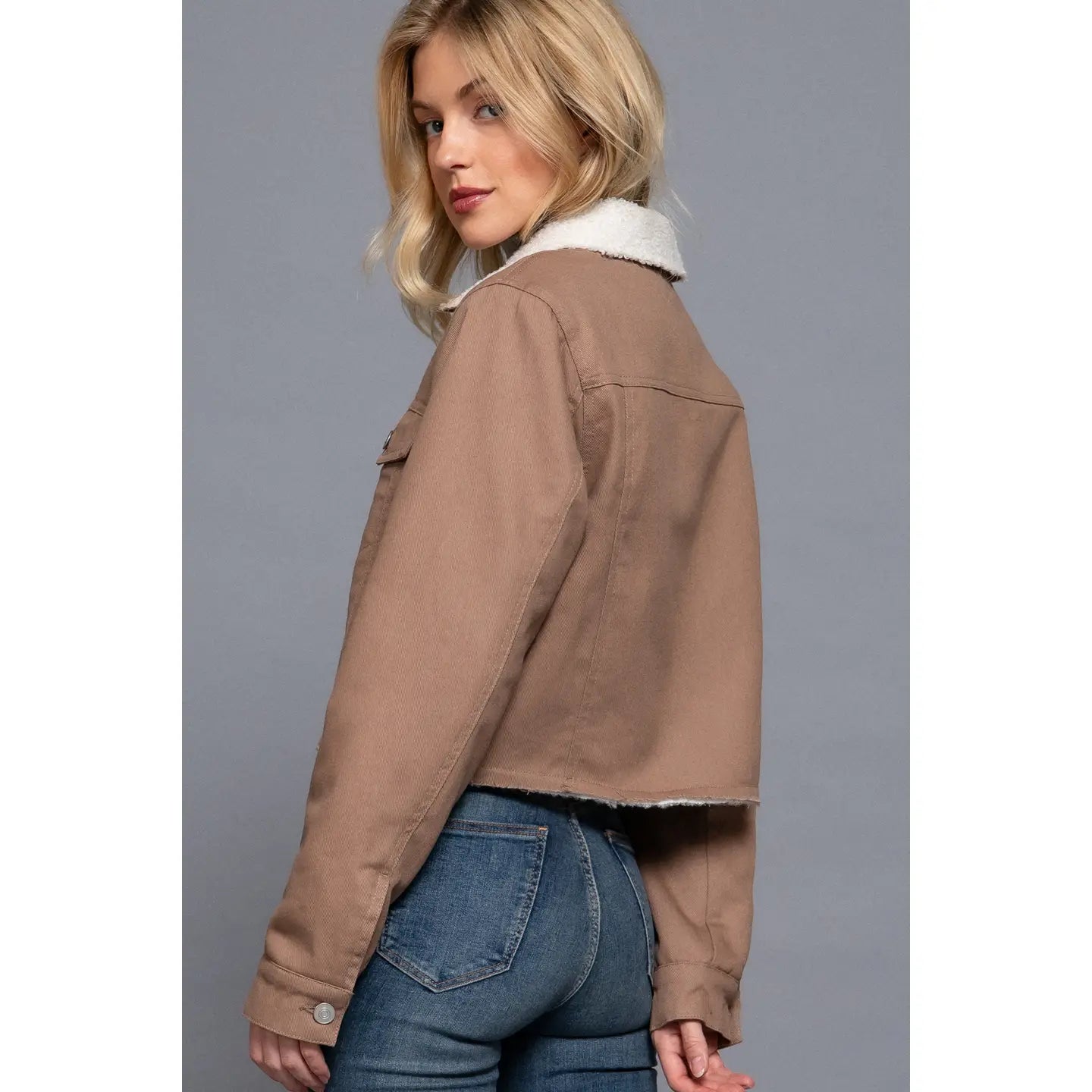 Sherpa - Lined Twill Jacket - Amyliz Collections
