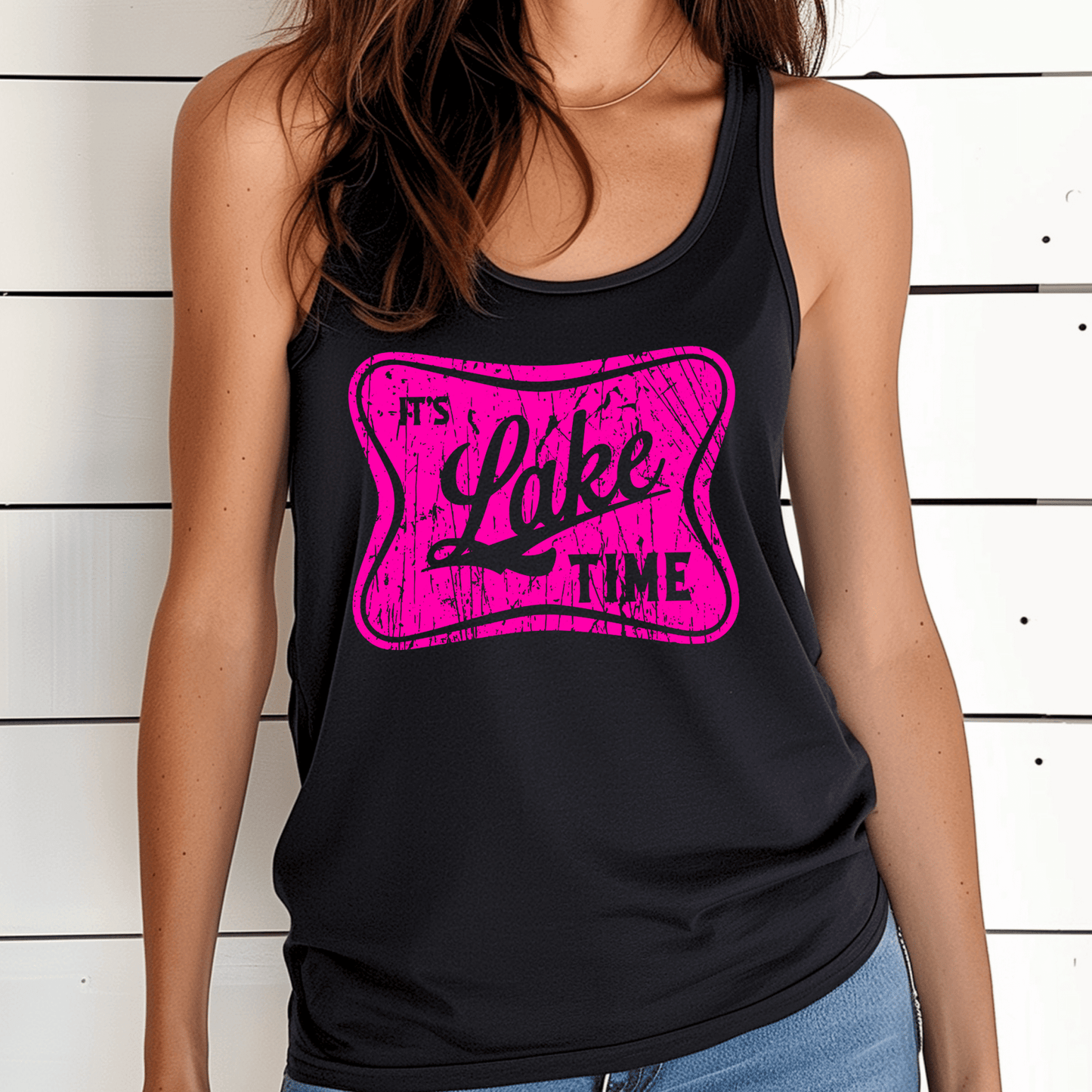 Lake Time Black Tank Top - Amyliz Collections