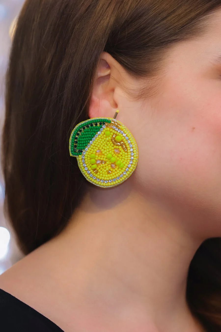 Lemon Drop Beaded Earrings - Amyliz Collections