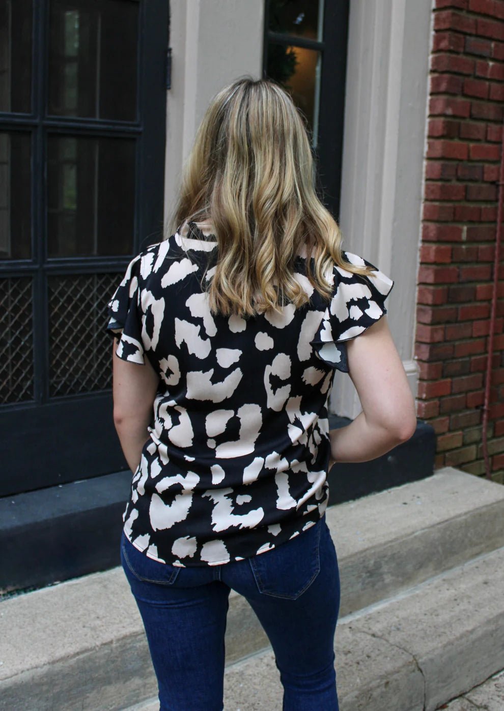 Leopard Ruffle Top - Amyliz Collections