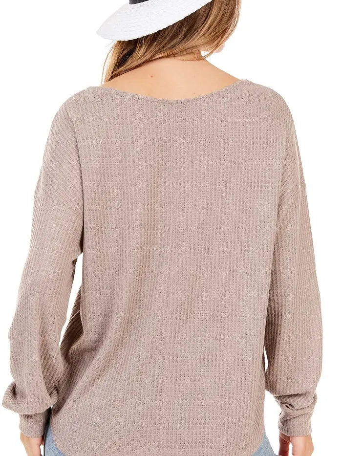 Long Sleeve Beige Top - Amyliz Collections