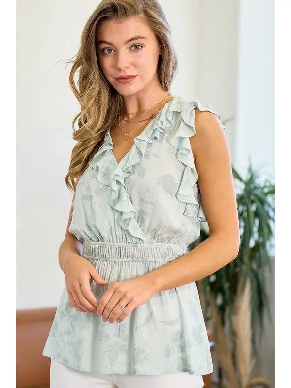 Mint Breeze Peplum Top