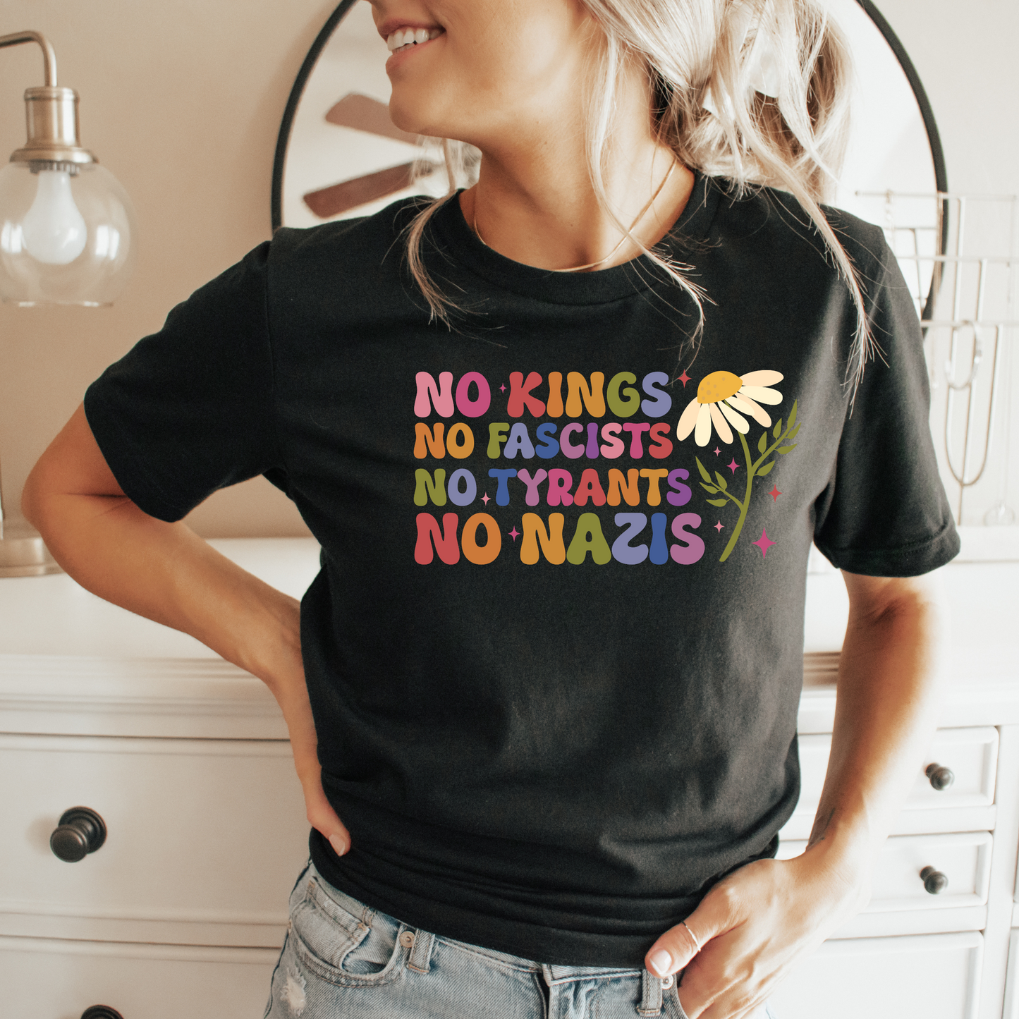 No Kings No Fascists Tee
