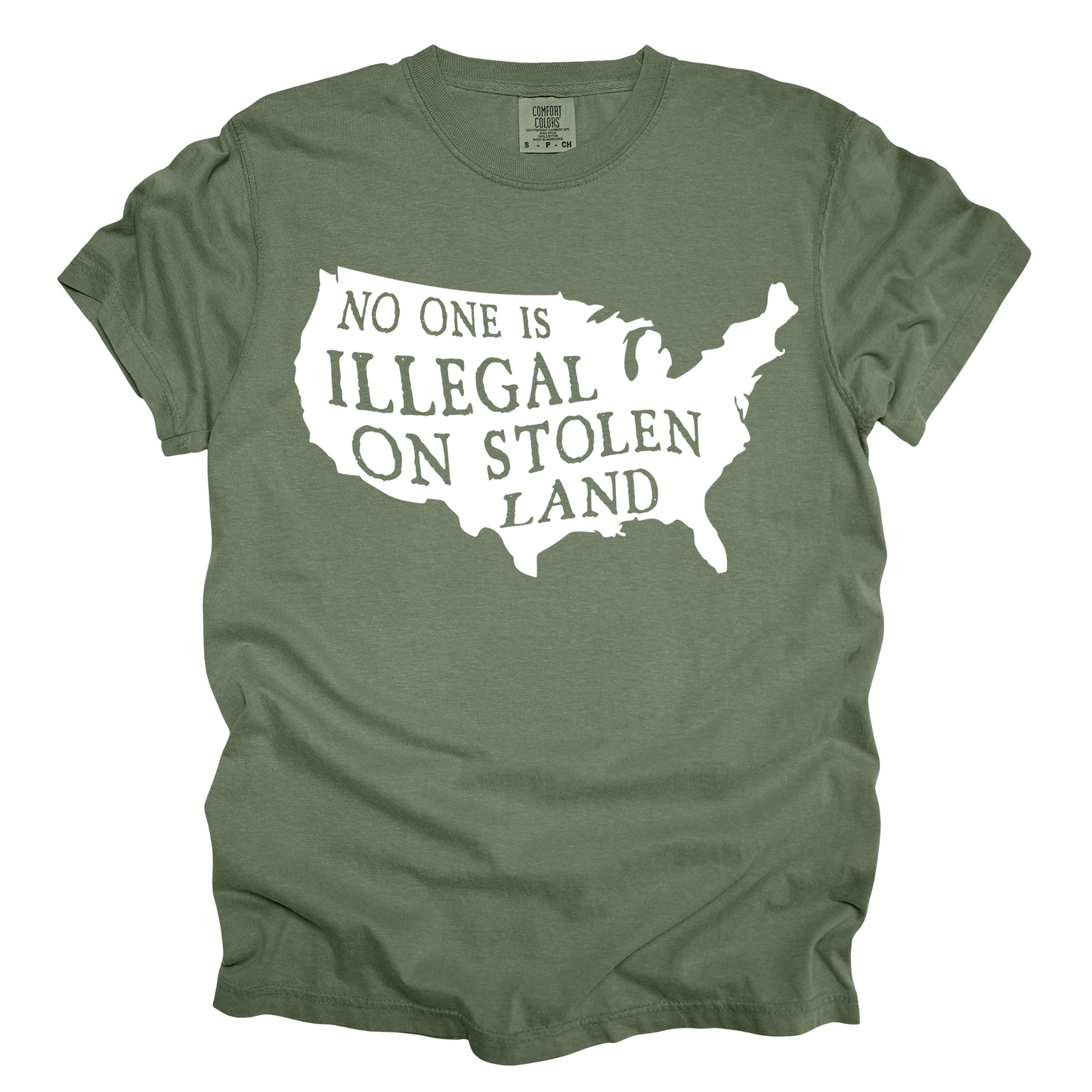 No One Is Illegal On Stolen Land Tee