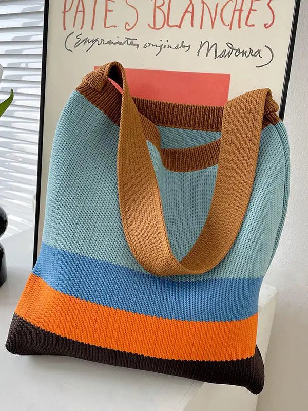 Original Contrast Color Rainbow Striped Bags Accessories - Amyliz Collections