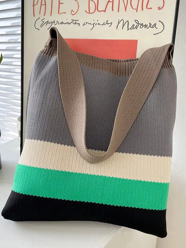 Original Contrast Color Rainbow Striped Bags Accessories - Amyliz Collections
