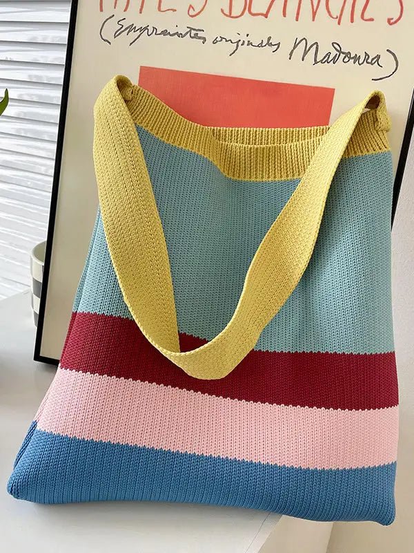 Original Contrast Color Rainbow Striped Bags Accessories - Amyliz Collections