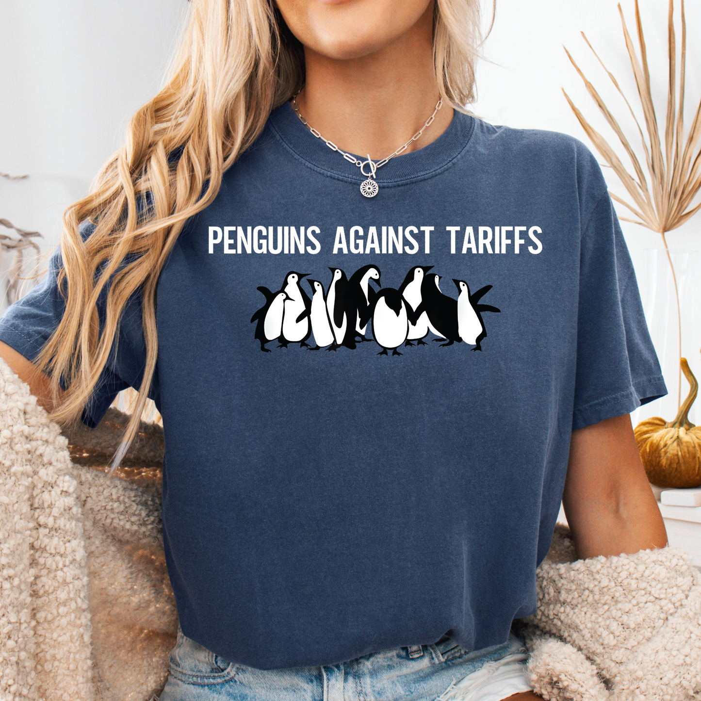Penguins Against Tariffs Tee