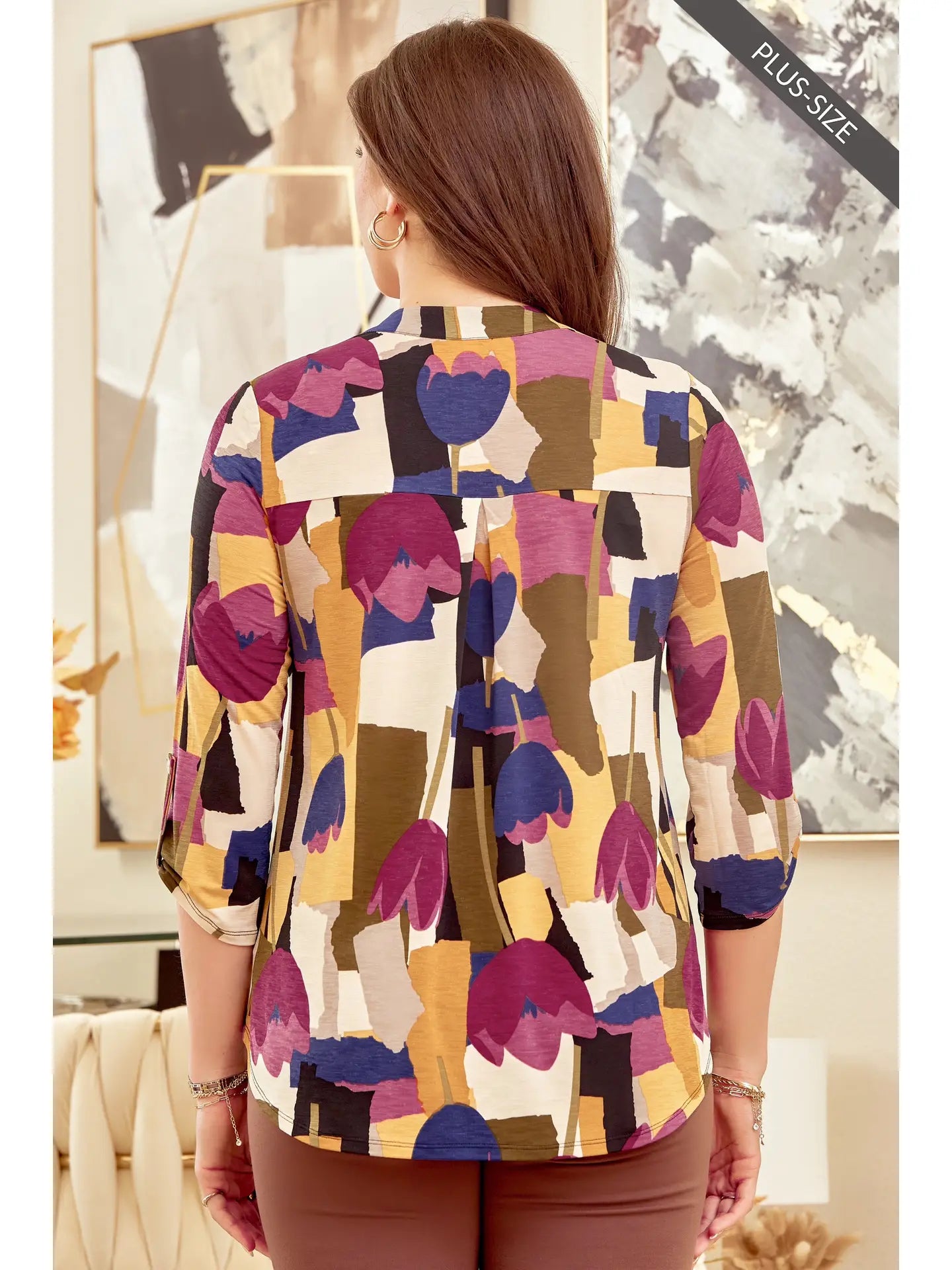 Plus Size Multicolor Lizzy Top