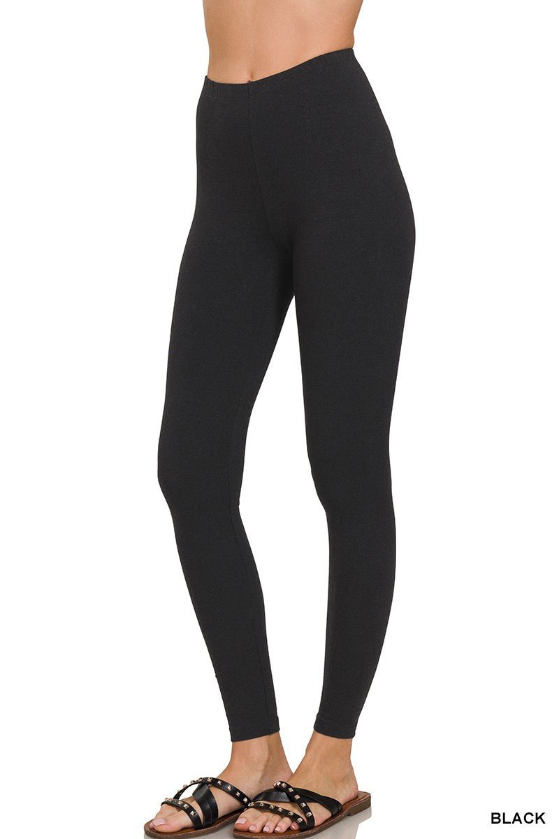 Premium Cotton Full Length Leggings - Amyliz Collections
