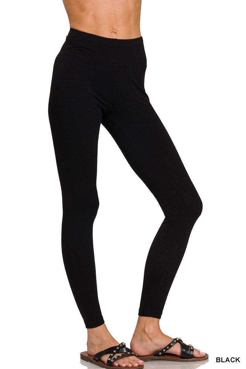 Premium Cotton Full Length Leggings - Amyliz Collections