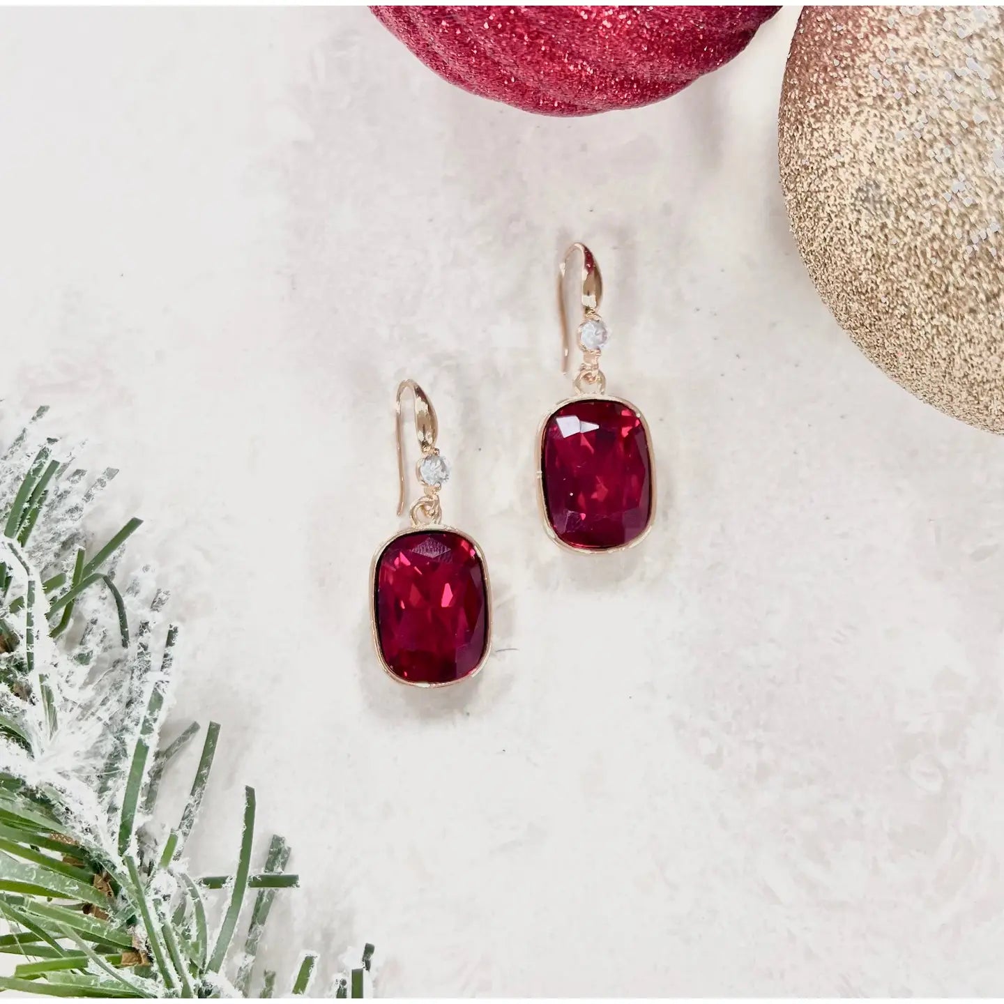 Red Dropped Earrings - Amyliz Collections