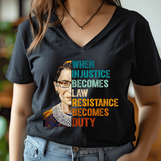 Resistance Becomes Duty V - Neck - Amyliz Collections