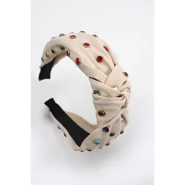 Rhinestone Wide Knotted Headband