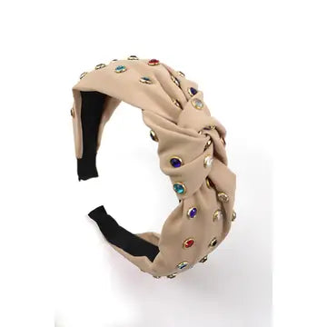 Rhinestone Wide Knotted Headband