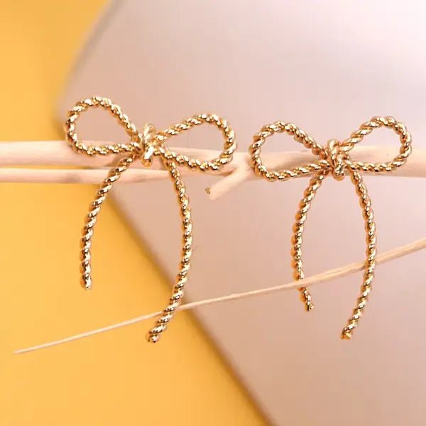 Rope Bow Earrings - Amyliz Collections