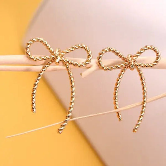 Rope Bow Earrings - Amyliz Collections