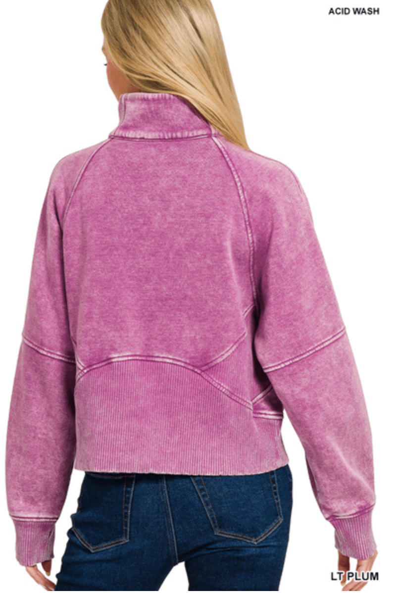 Acid Wash Pullover - Amyliz Collections