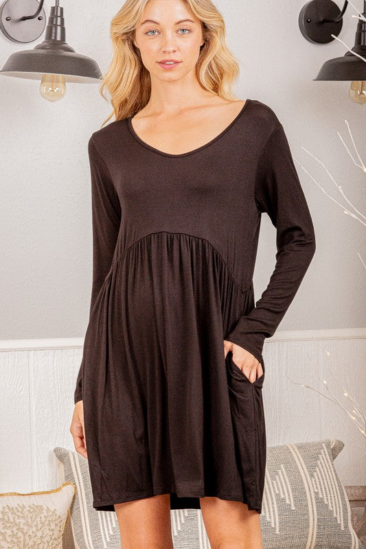 Solid Black Dress