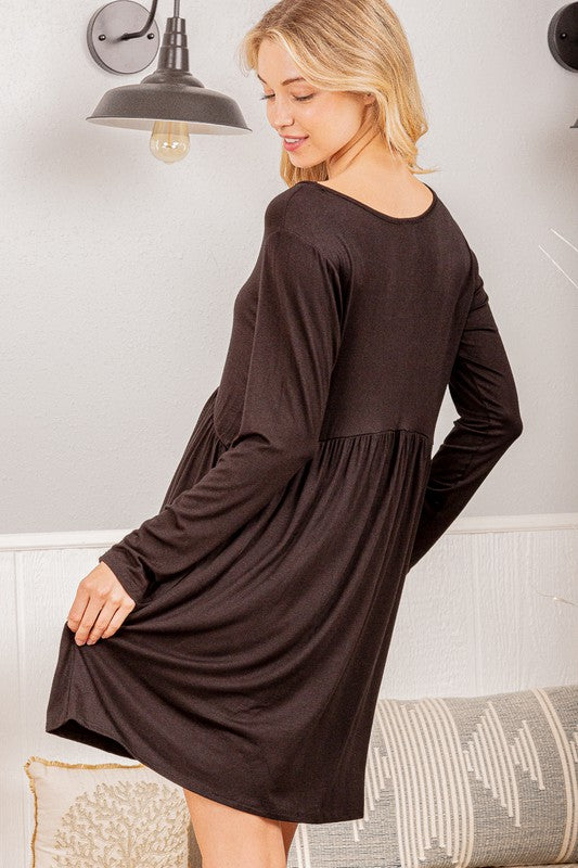 Solid Black Dress