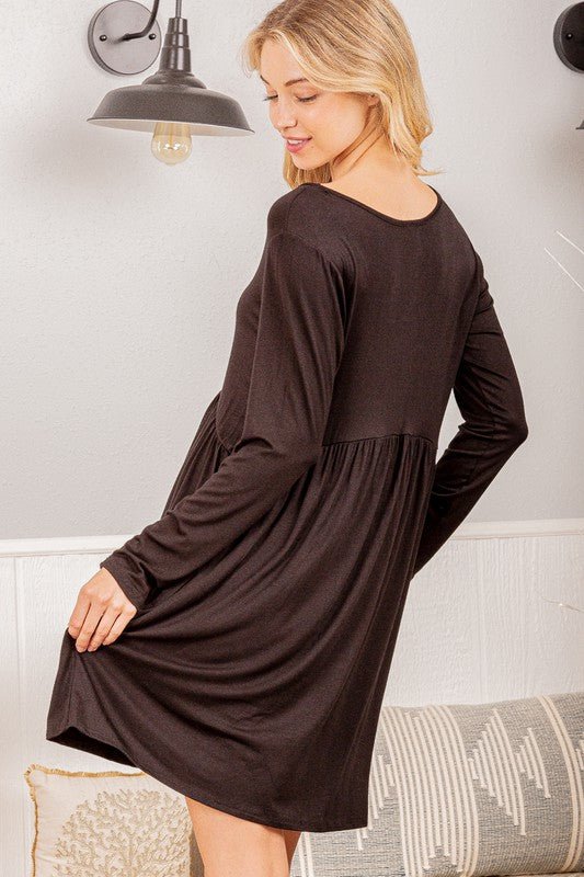 Solid Black Dress - Amyliz Collections