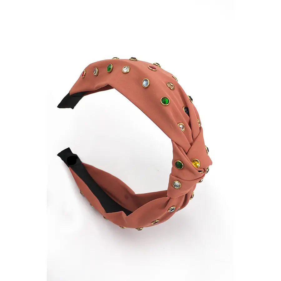 Rhinestone Wide Knotted Headband
